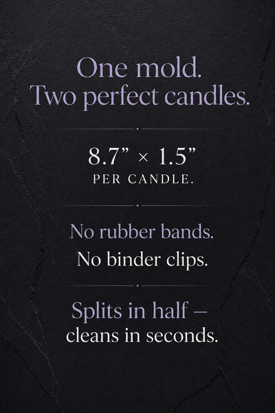 Lavender Silicone Taper Candle Mold