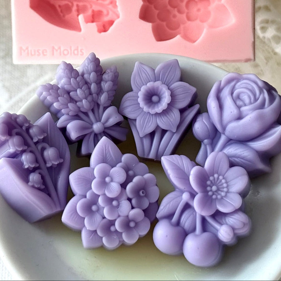 Botanical Flower Wax Melt Mold