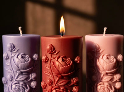 Peony Pillar Candle Mold | Made in USA