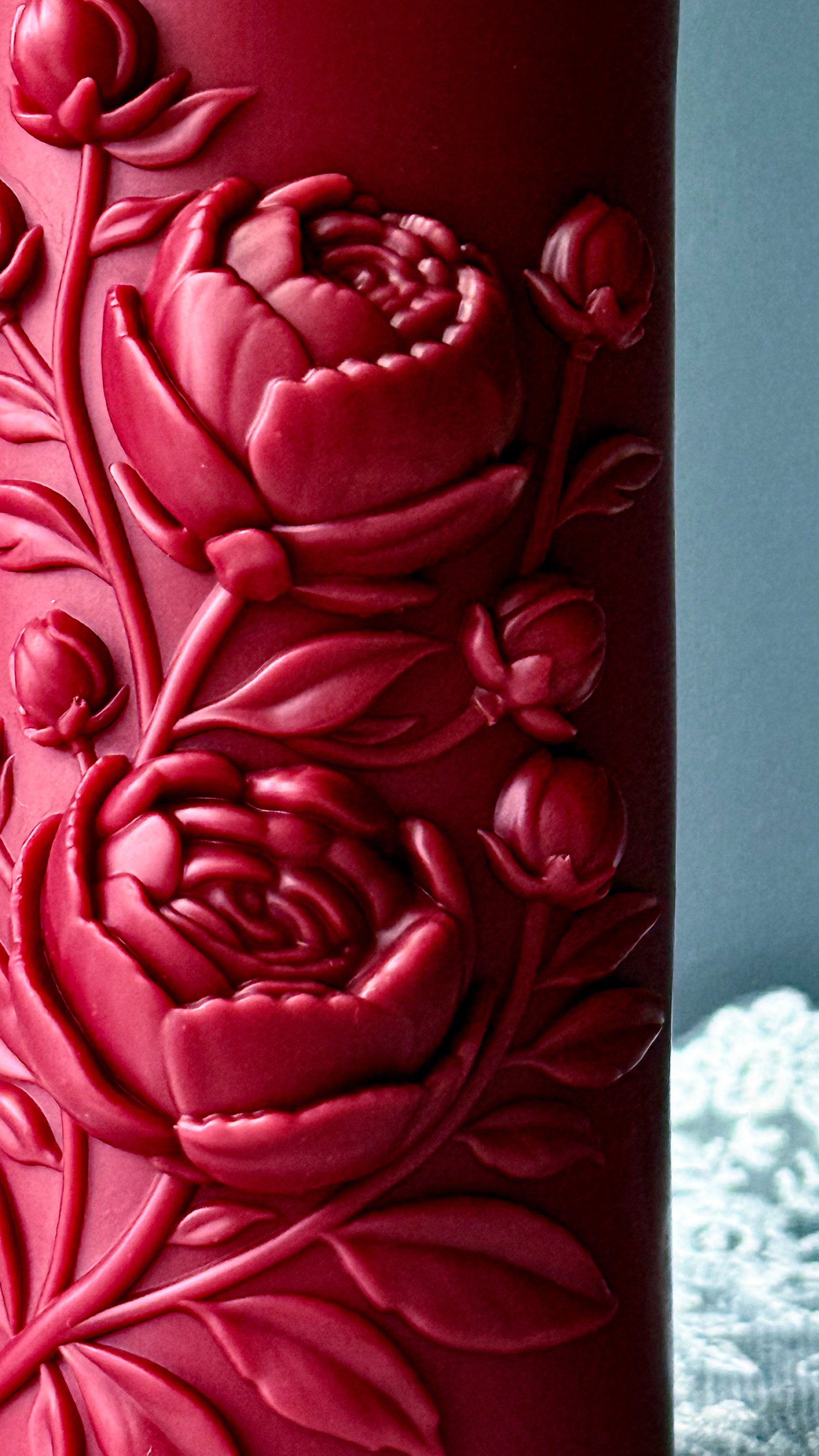 Peony Pillar Candle Mold | Made in USA
