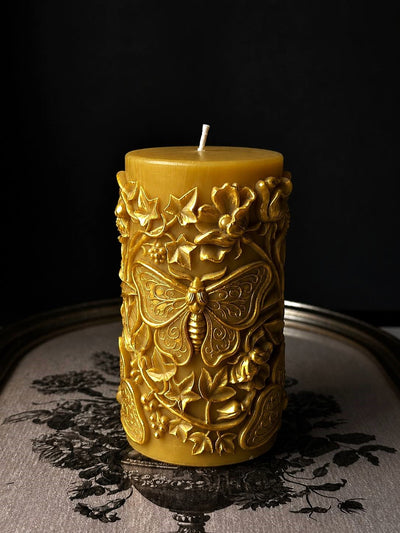 Large Moth Silicone Pillar Candle Mold