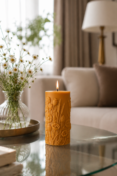 Wildflower Pillar Candle Mold | Made in USA