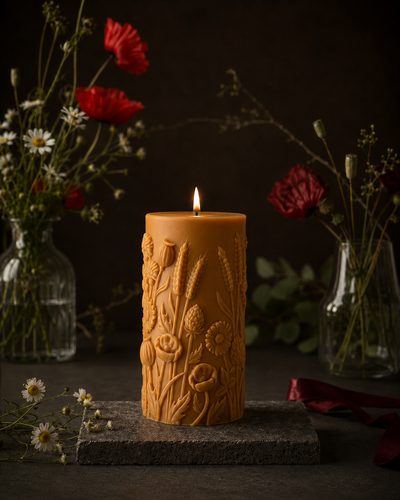 Wildflower Pillar Candle Mold | Made in USA