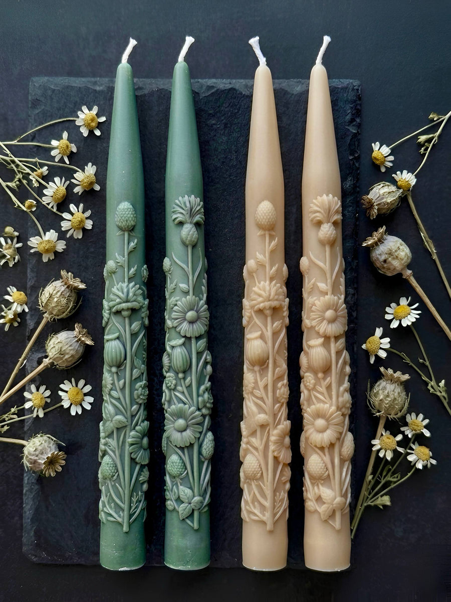 Wildflower Taper Candle Mold