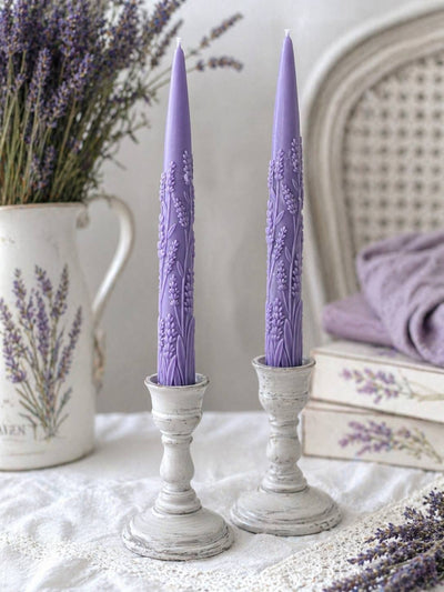Lavender Silicone Taper Candle Mold