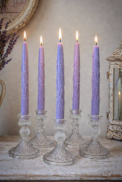 Lavender Silicone Taper Candle Mold