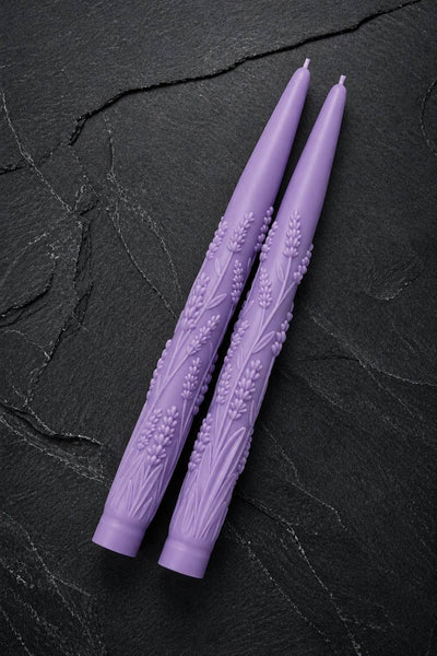 Lavender Silicone Taper Candle Mold