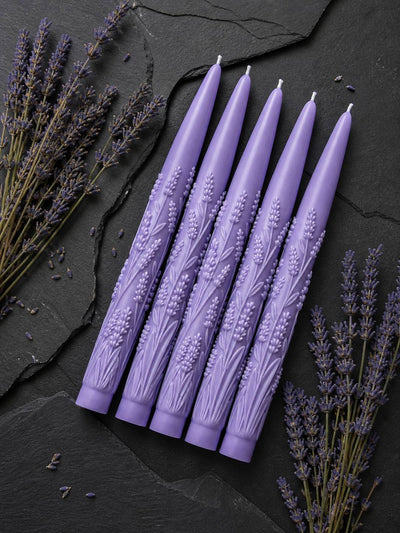 Lavender Silicone Taper Candle Mold