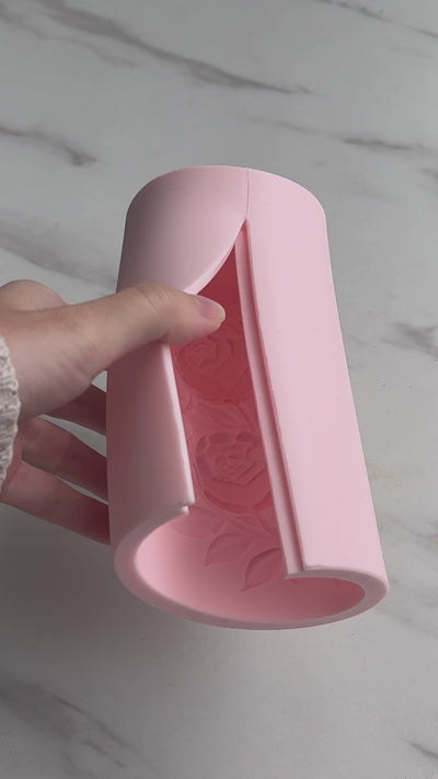 Peony Pillar Candle Mold | Made in USA